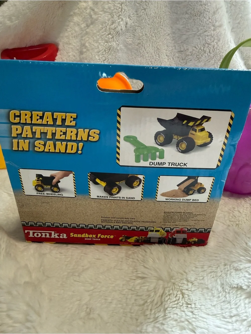 Kids Sand Toys- Tonka Dump Truck, Purple Watering Can, Rake, Yellow Sand Shovel